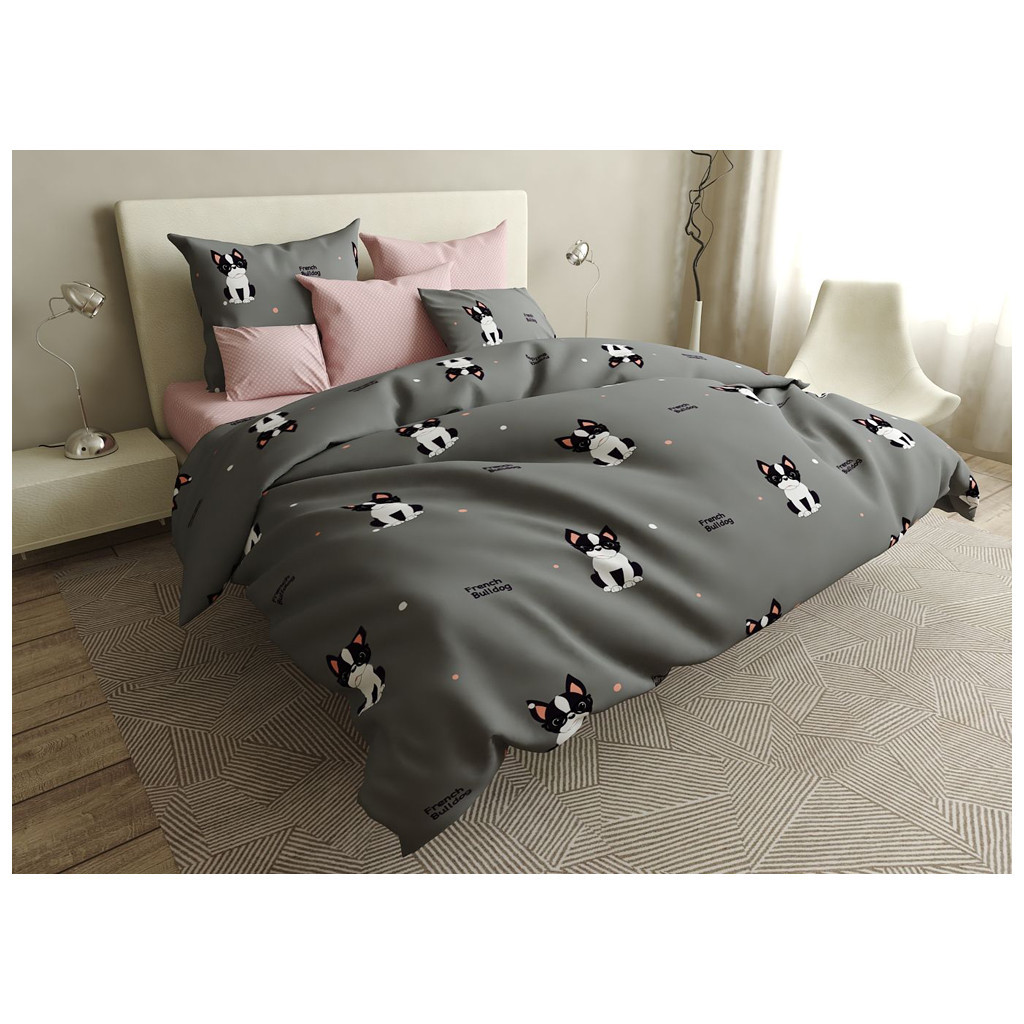 Постільна білизна MirSon Бязь Premium 17-0404 Pekingese Сімейна (2200002874854) - зображення 1