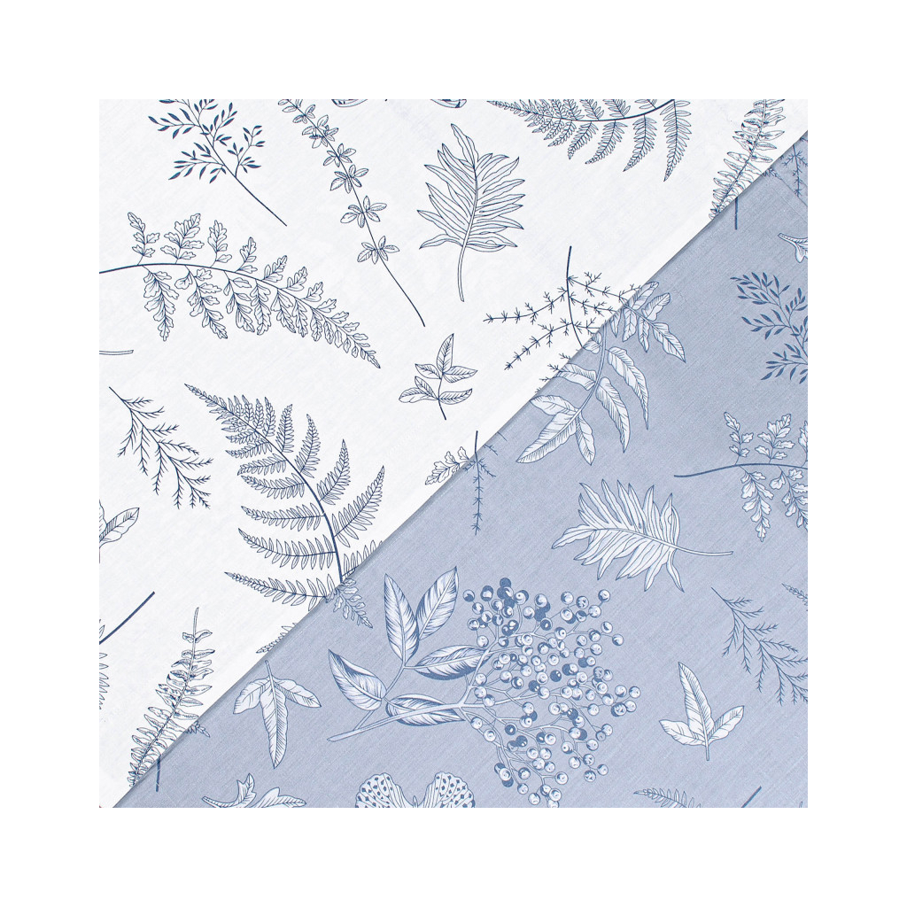 Постільна білизна Home Line Сатин Твіл Блакитна папороть полуторний (183054) - зображення 3