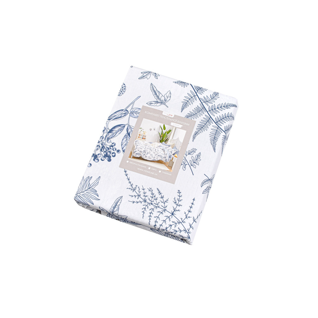 Постільна білизна Home Line Сатин Твіл Блакитна папороть полуторний (183054) - зображення 3