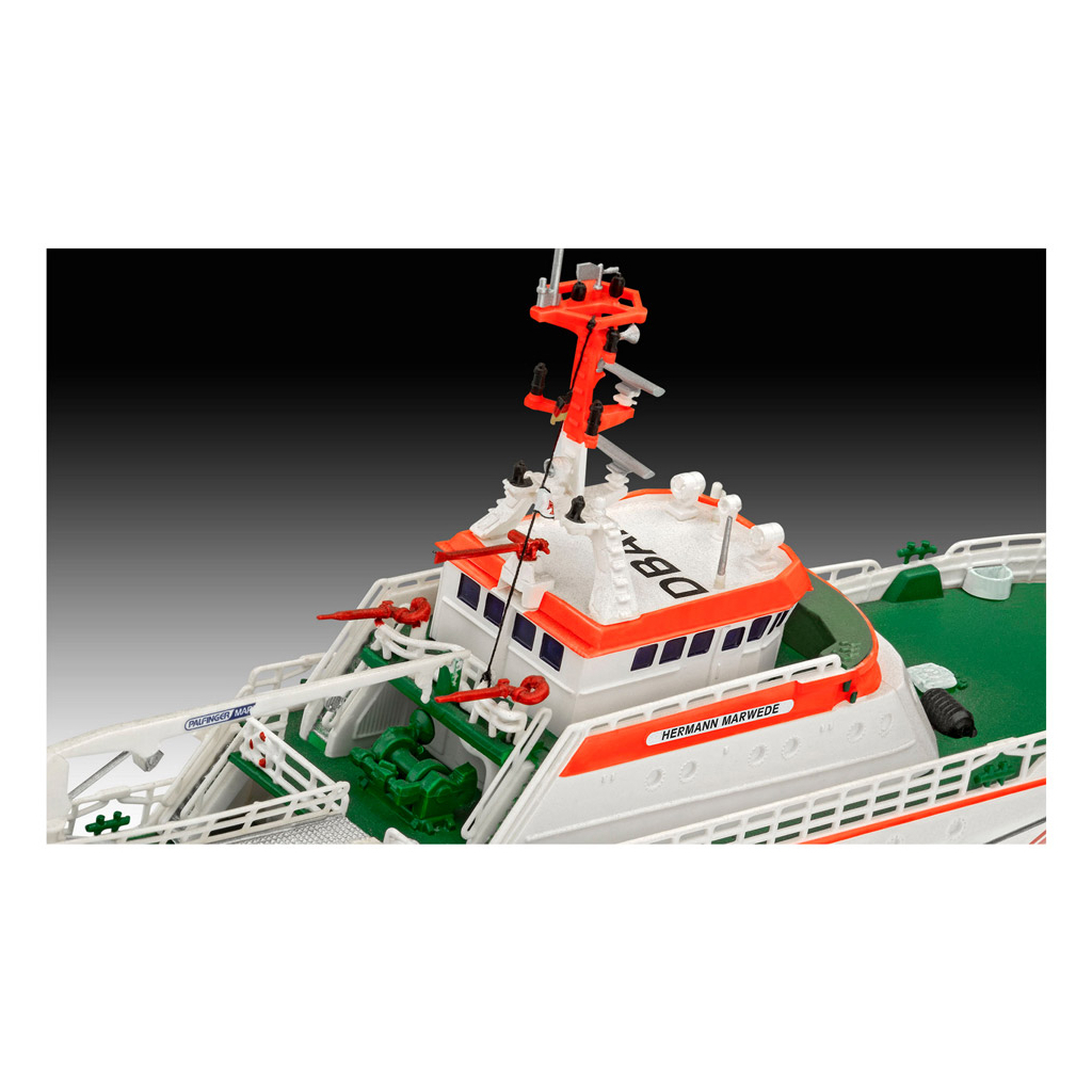 Збірна модель Revell Пошуково-рятувальне судно Hermann Marwede рівень 4 масштаб 1:200 (RVL-05812) - зображення 4