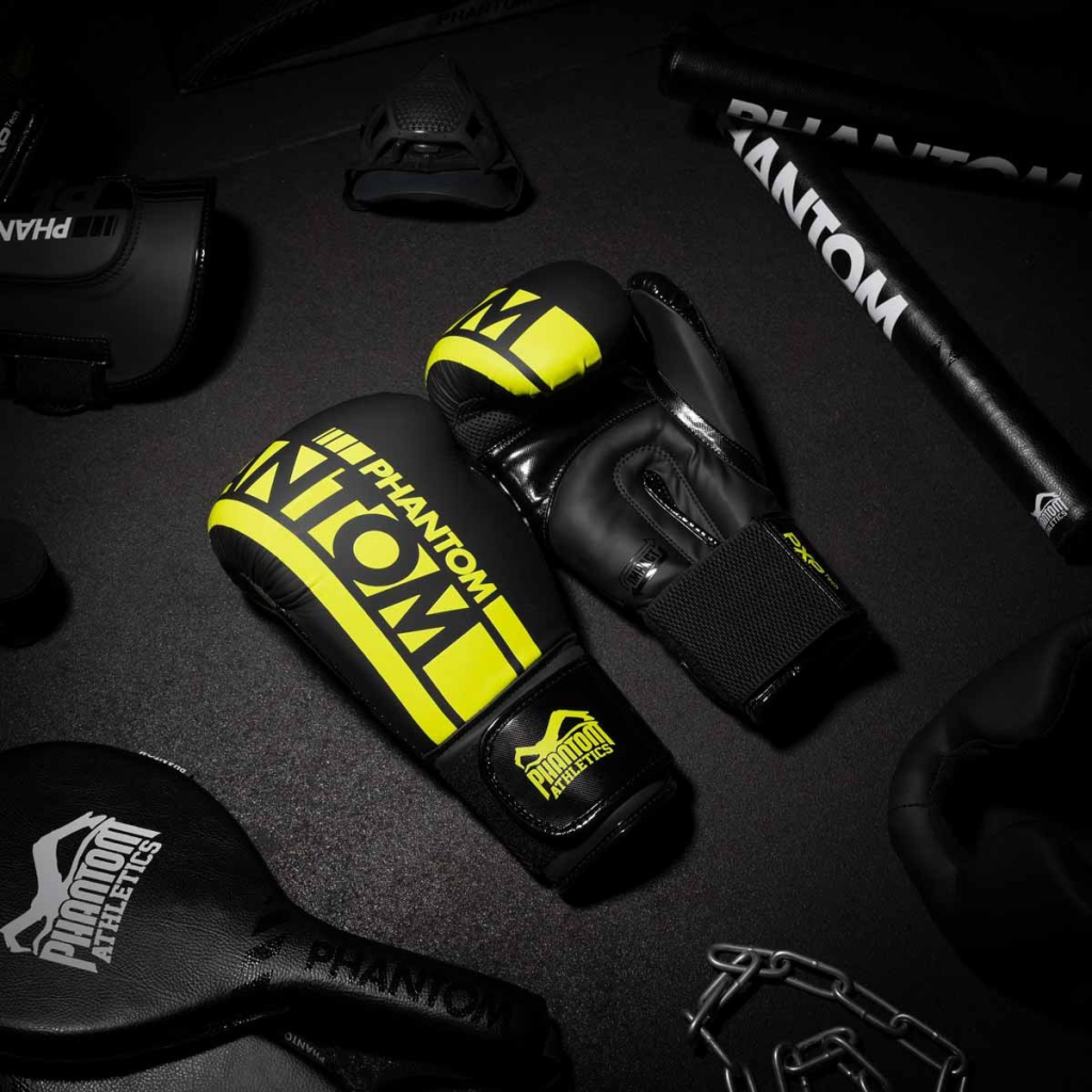 Боксерські рукавички Phantom APEX Elastic Neon Black/Yellow 14oz (PHBG2300-14) - зображення 9