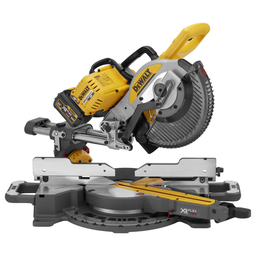 Торцювальна пила DeWALT 54В XR FLEXVOLT Li-lon, диск 250х30 мм, XPS, 20.5 кг, 2x2Ah (DCS727T2) - изображение 2