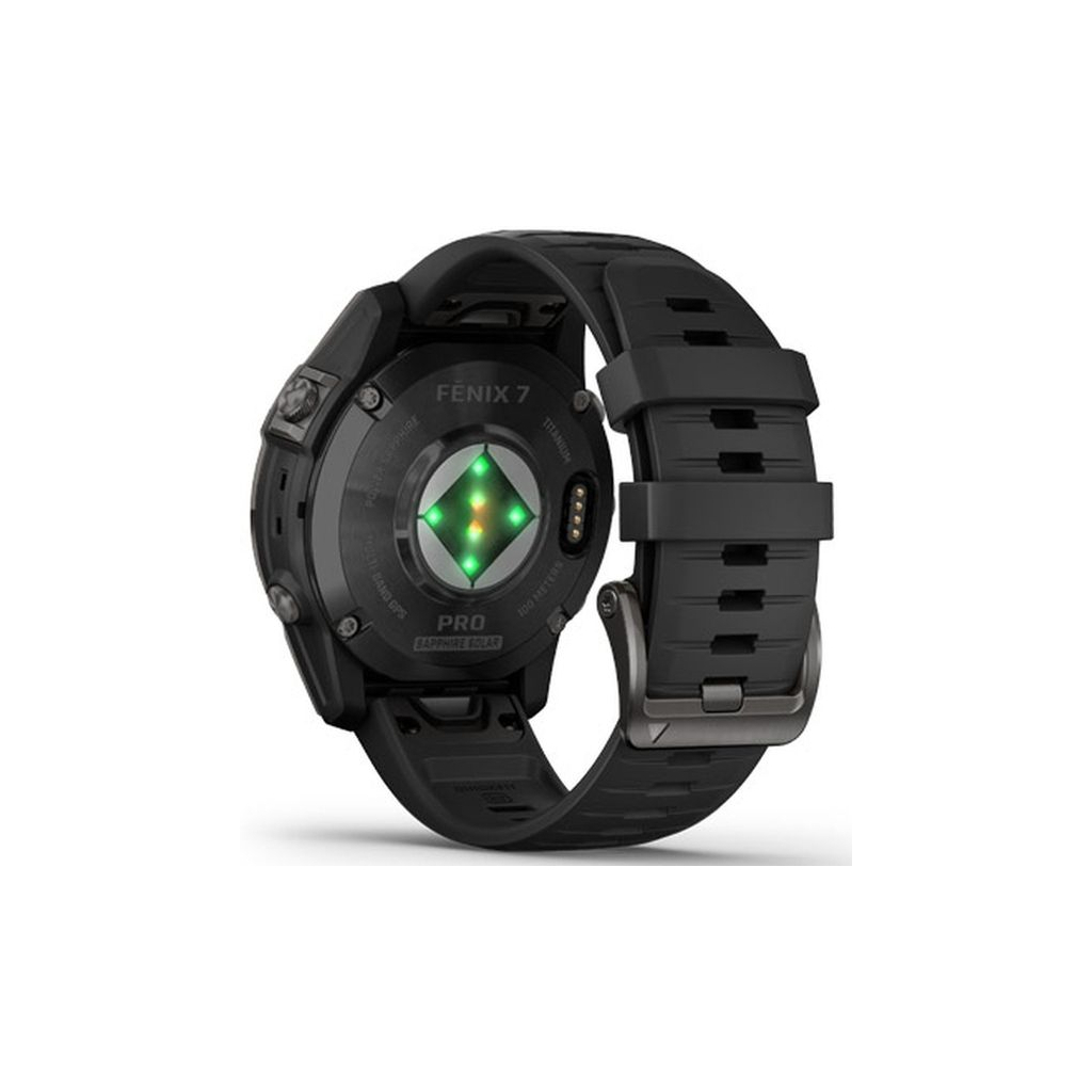 Смарт-годинник Garmin fenix 7 Pro Saph Solar, Crbn Gry DLC Ti w/ Black Band, GPS (010-02777-11) - зображення 6