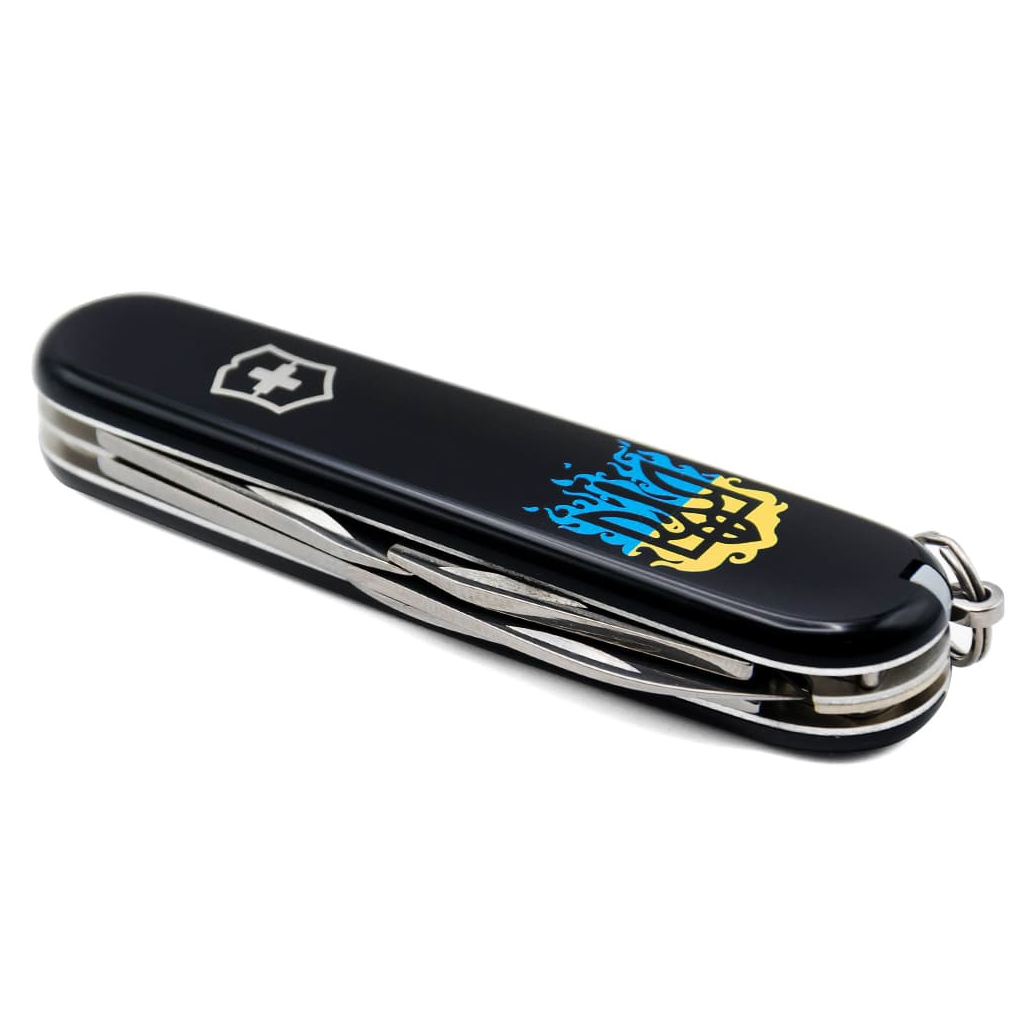 Ніж Victorinox Spartan Ukraine Black "Вогняний Тризуб" (1.3603.3_T0316u) - зображення 5