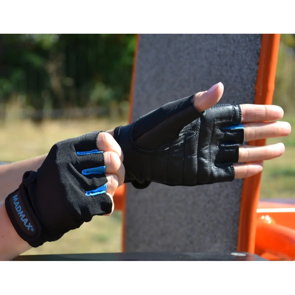 Рукавички для фітнесу MadMax MFG-251 Rainbow Turquoise S (MFG-251-TRQ_S) - изображение 9