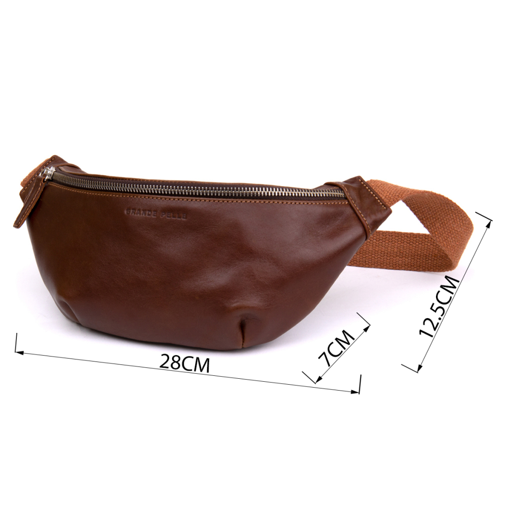 Сумка Grande Pelle Поясна Руда (11315) - зображення 3