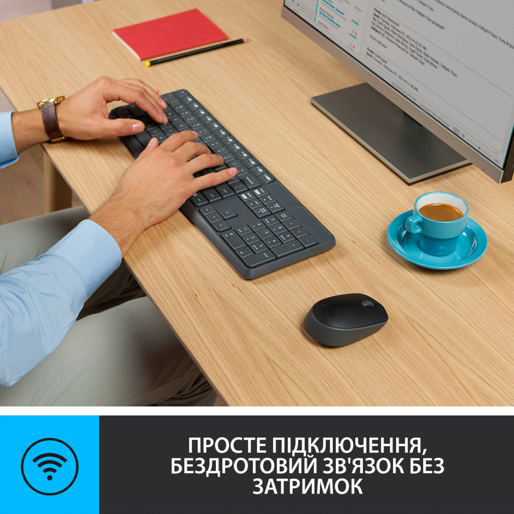 Комплект Logitech MK235 Wireless UA (920-007931) - зображення 4