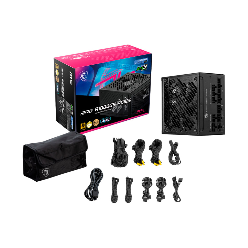 Блок живлення MSI 1000W (MPG A1000GS PCIE5) - зображення 8