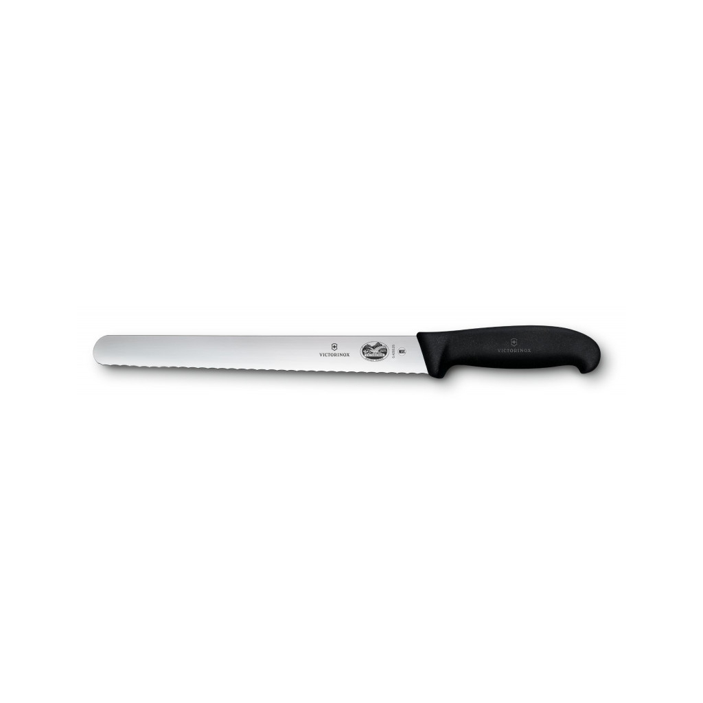 Кухонний ніж Victorinox Fibrox Larding 25 см Serrated Black (5.4233.25) - зображення 1