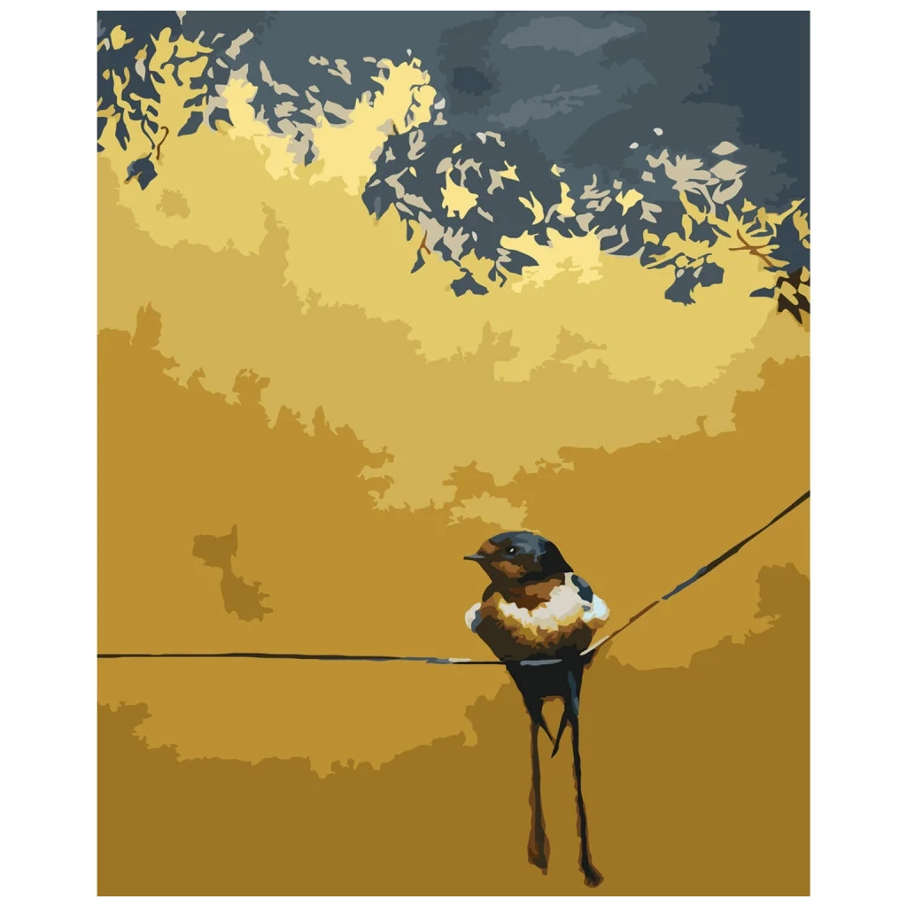 Картина по номерам Strateg Ластівка восени 40х50 см (SY6031) - зображення 1