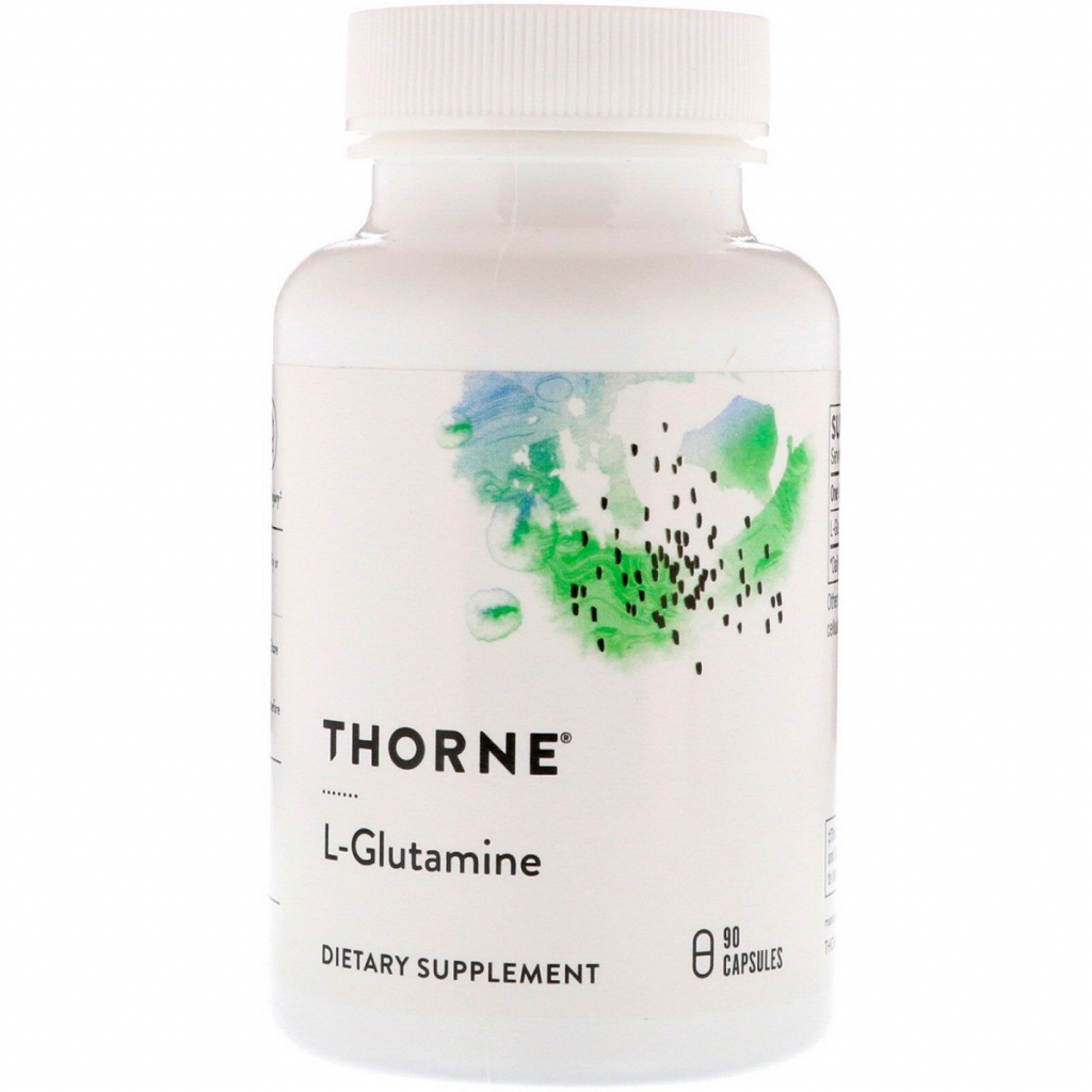 Амінокислота Thorne Research L-Глютамин, L-Glutamine, 90 капсул (THR-51802) - зображення 1