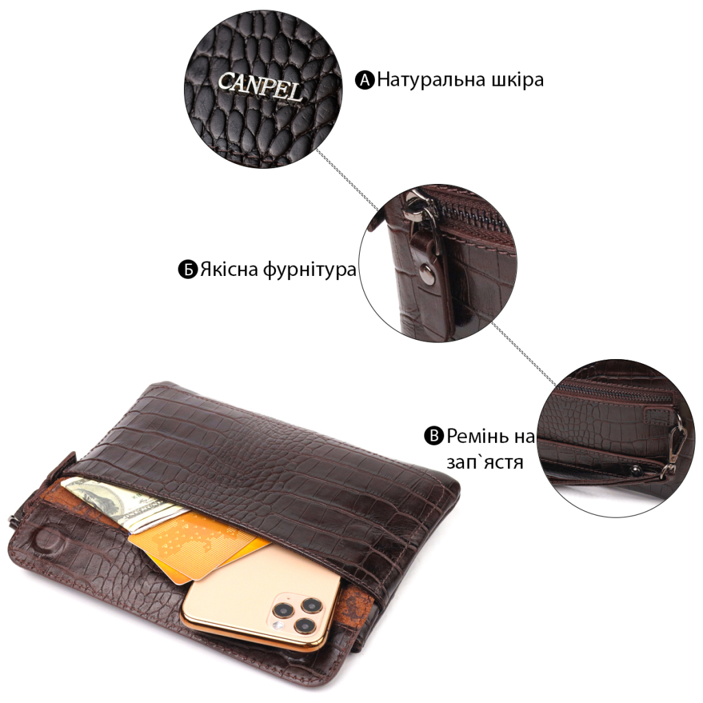 Сумка Canpellini З натуральної шкіри Коричнева (21547) - зображення 4