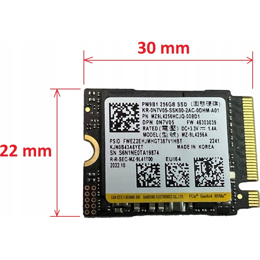 Накопичувач SSD M.2 2230 256GB Samsung (MZ9L4256HCJQ-00BD1) - зображення 2