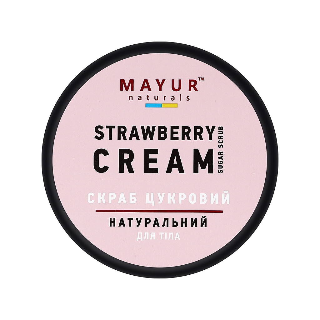 Скраб для тіла Mayur Цукровий Полуниця з вершками 250 мл (4820230953817) - зображення 1