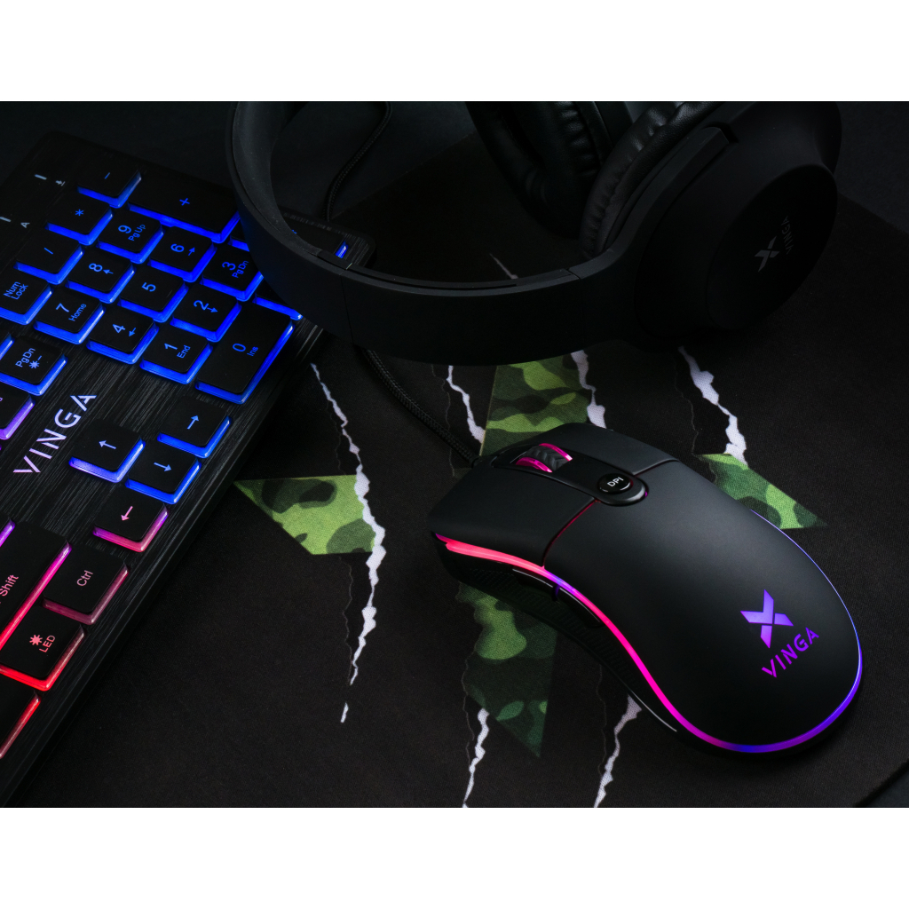 Мишка Vinga MSG-175 Black - зображення 7