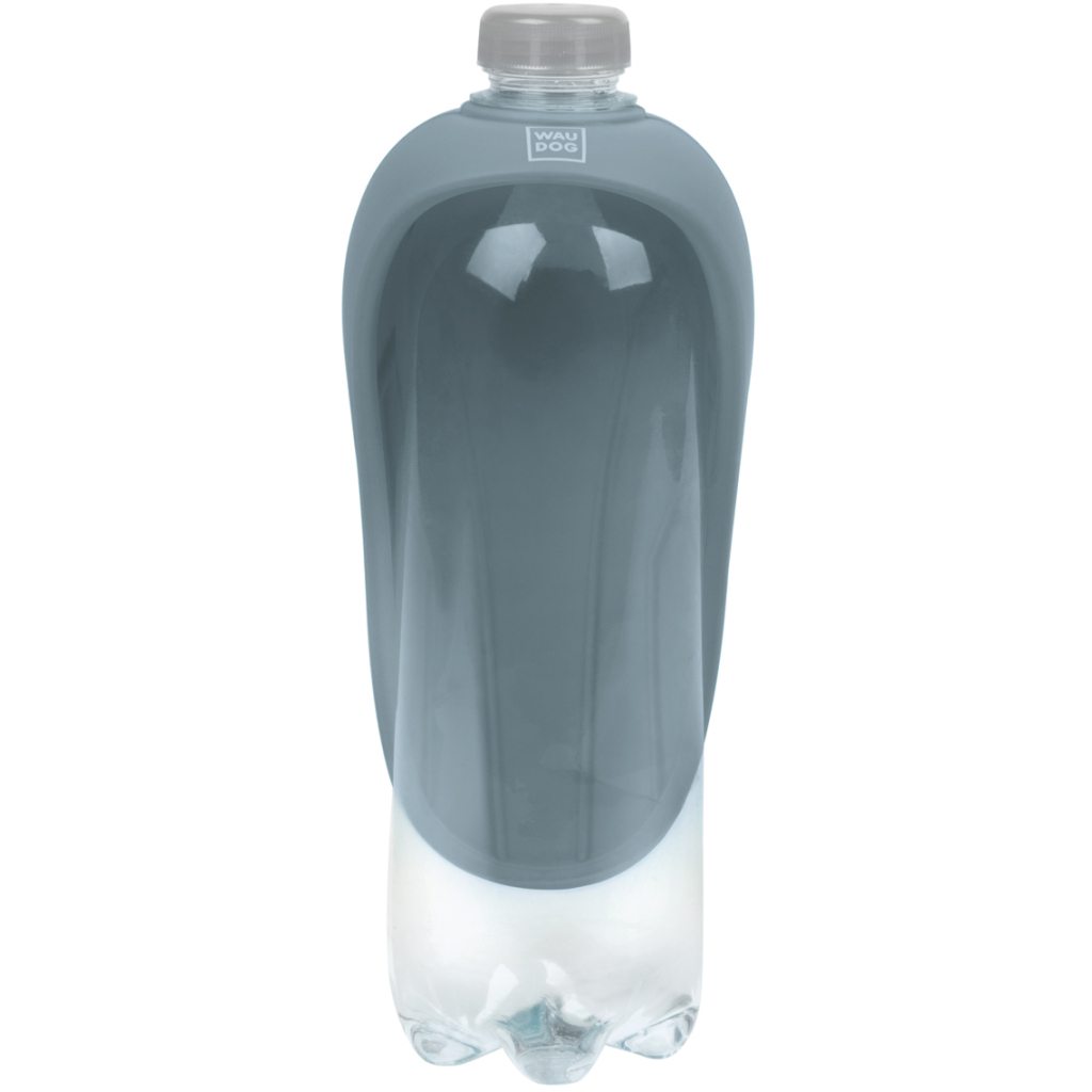 Універсальний посуд для тварин WAUDOG Silicone Поїлка-насадка на пляшку 165х90 мм сіра (507711) - зображення 4
