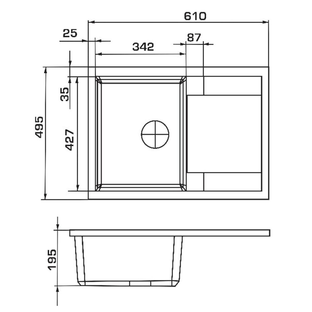 Мийка кухонна GRANADO ALTEA avena (gr1302) - зображення 7