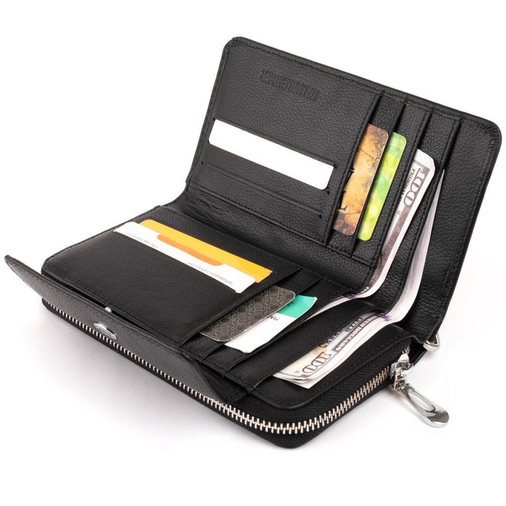 Гаманець ST Leather Зі шкіри Чорний (19339) - изображение 5