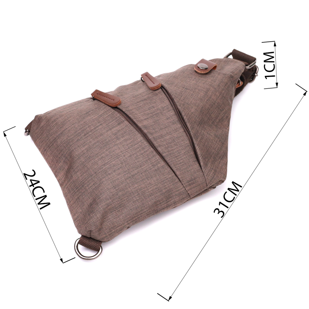 Сумка Vintage Через плече з текстилю Пісочна (22198) - зображення 4