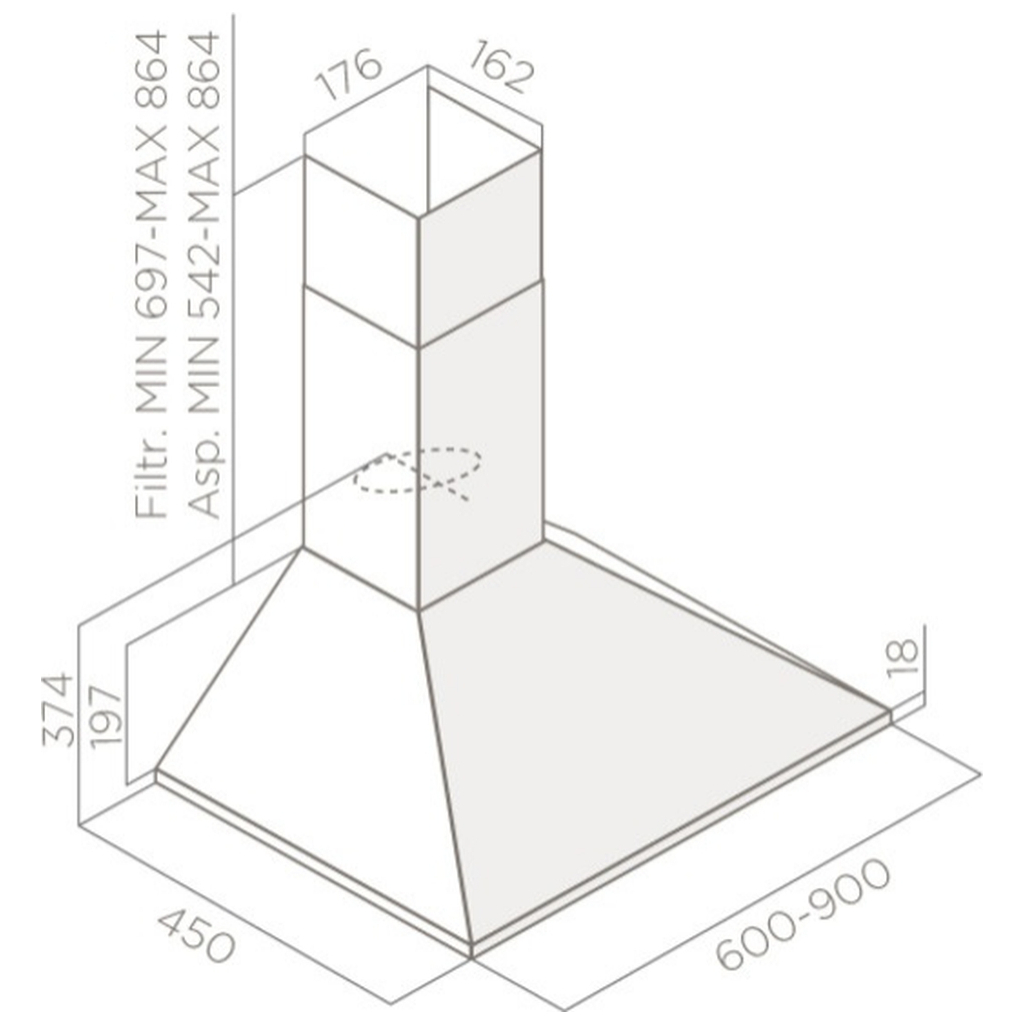 Витяжка кухонна Elica CHIMMY LX WH/A/60 - зображення 7