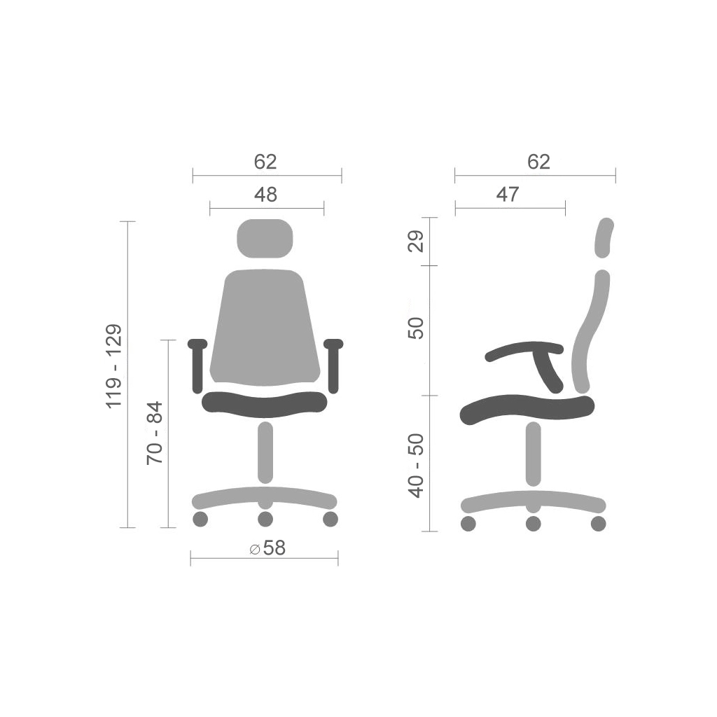 Офісне крісло Barsky Mesh Office BM-10 (BM-10) - зображення 8