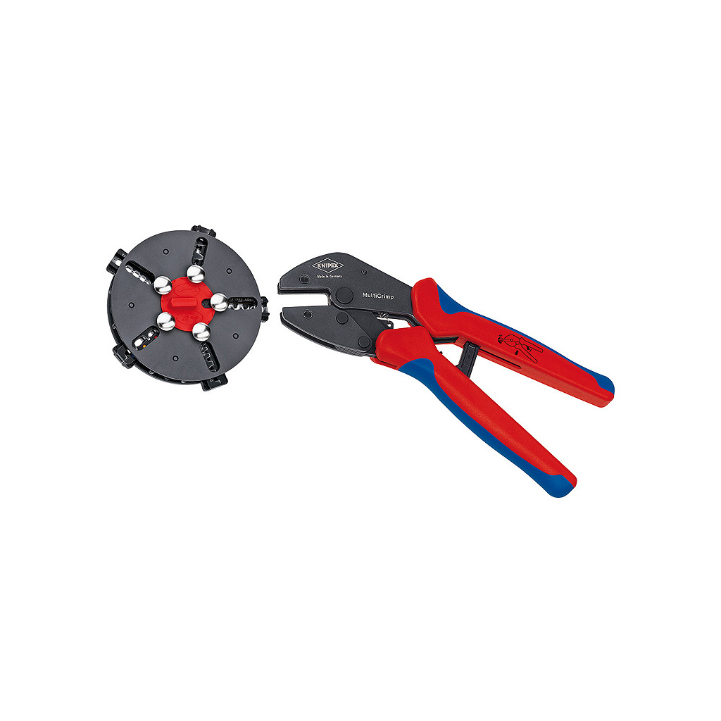 Затиск для клем KNIPEX MultiCrimp, зі змінними матрицями (97 33 02) - зображення 1