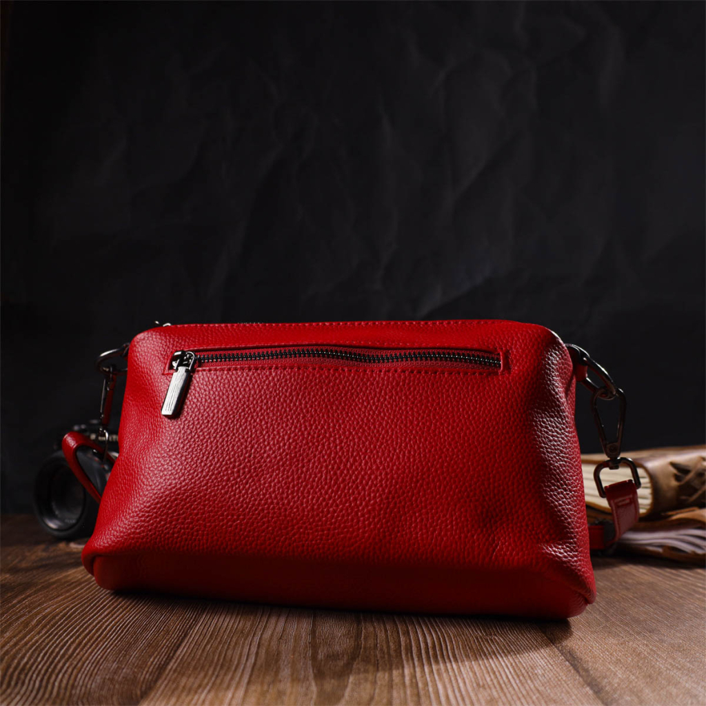 Сумка Vintage З натуральної шкіри Червона (22102) - зображення 10