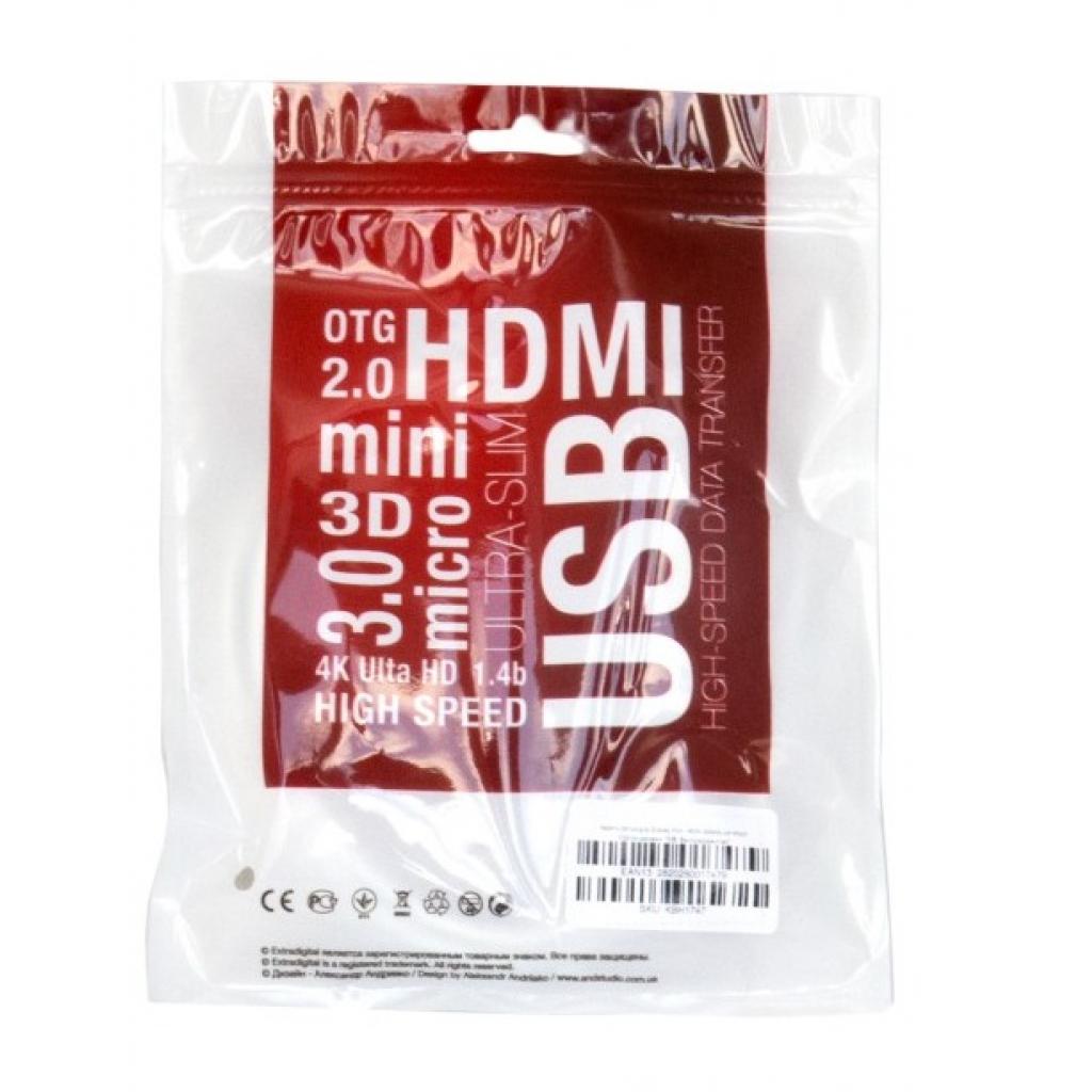 Кабель мультимедійний Display Port to HDMI 2.0m 30AVG 4Kx2K Extradigital (KBH1747) - зображення 4