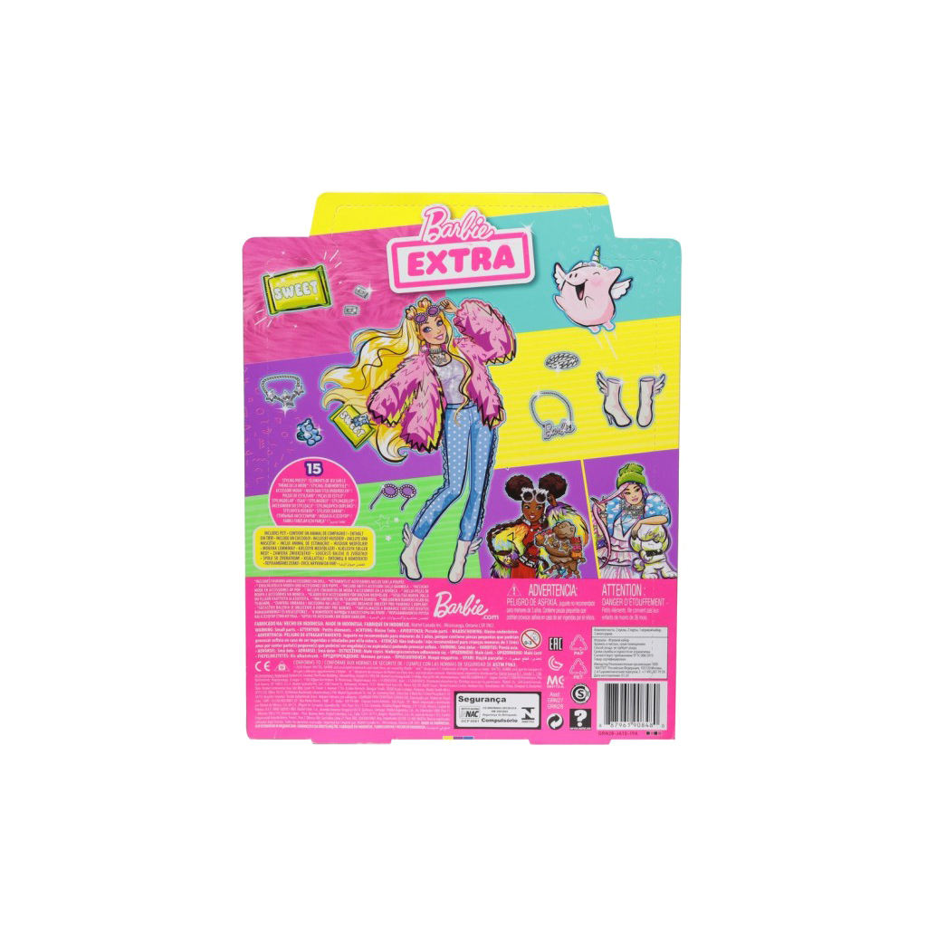 Лялька Barbie Екстра в рожевій пухнастій шубці (GRN28) - зображення 7