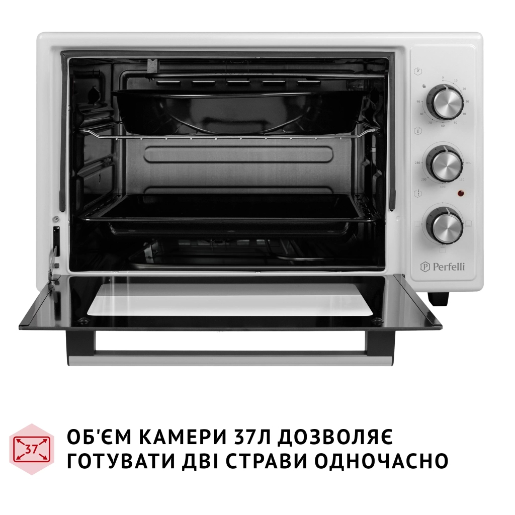 Електропіч Perfelli CLASSIC 37 WHITE - зображення 2