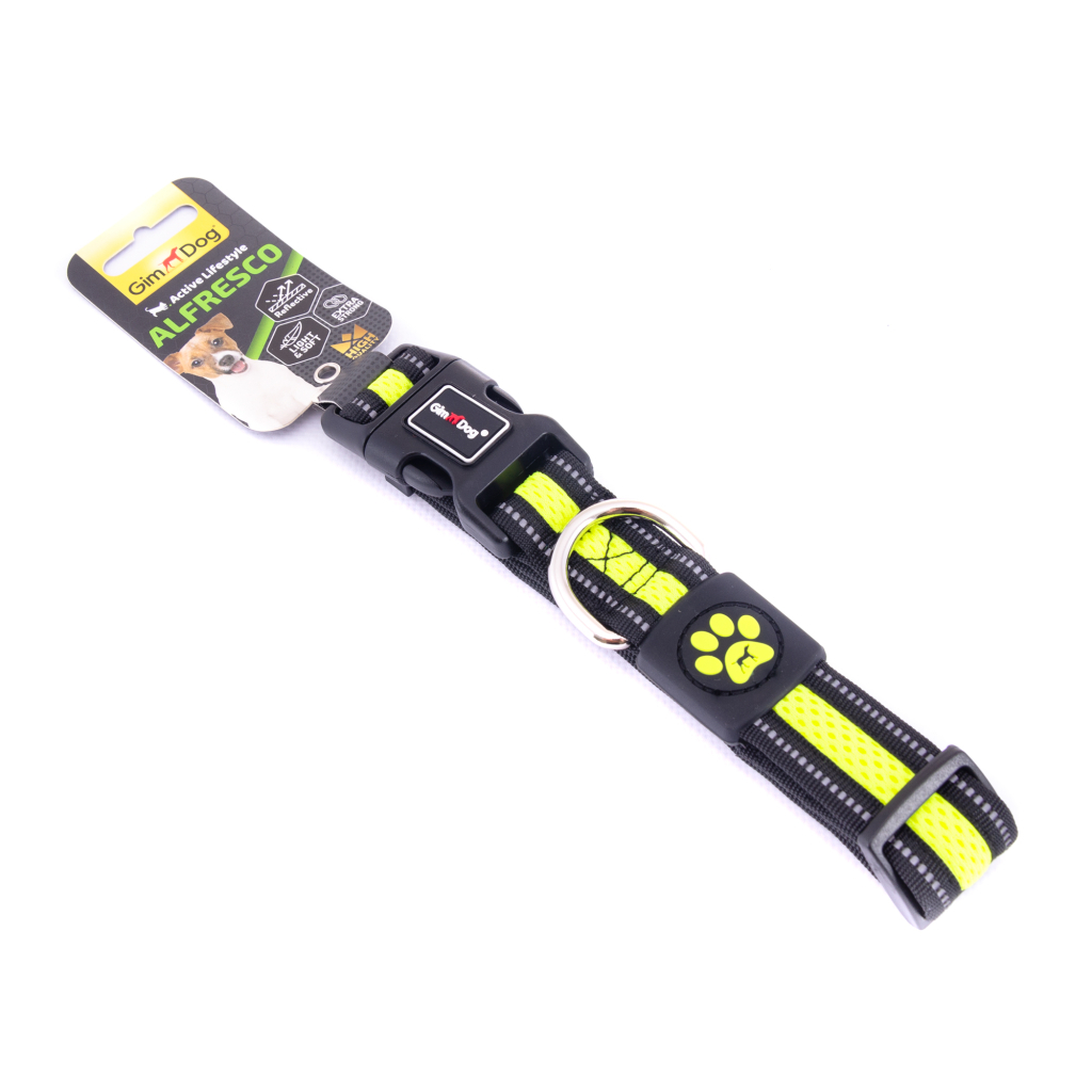Нашийник для тварин GimDog Alfresco неопрен 35-51 см/25 мм жовтий (8009632059471) - зображення 2