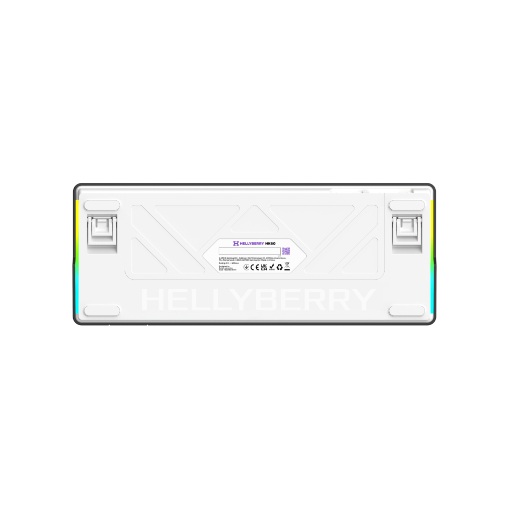 Клавіатура Hator Hellyberry HK60 Mechanical Linear RGB USB UA White/Violet (HK60) - зображення 4