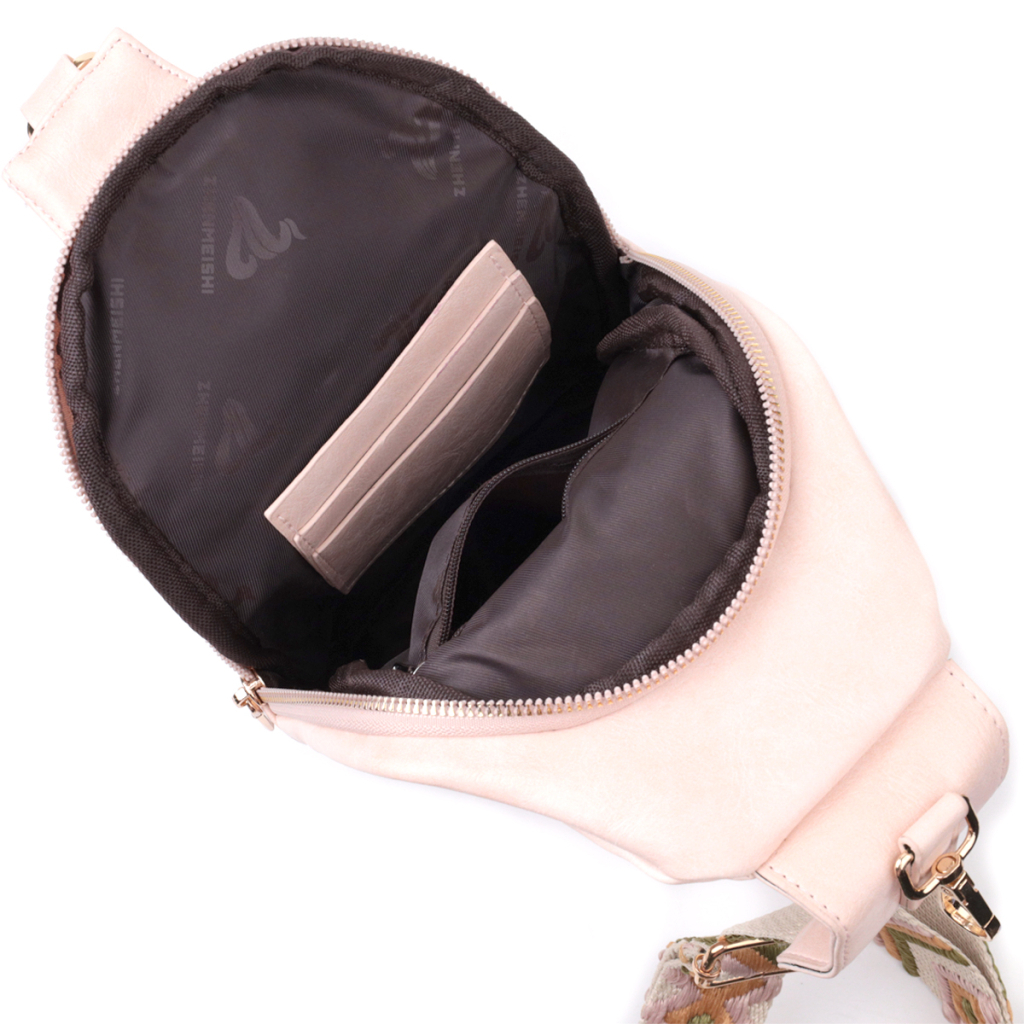 Сумка Vintage Жіноча слінг через плече з екошкіри Рожева (22750) - зображення 7