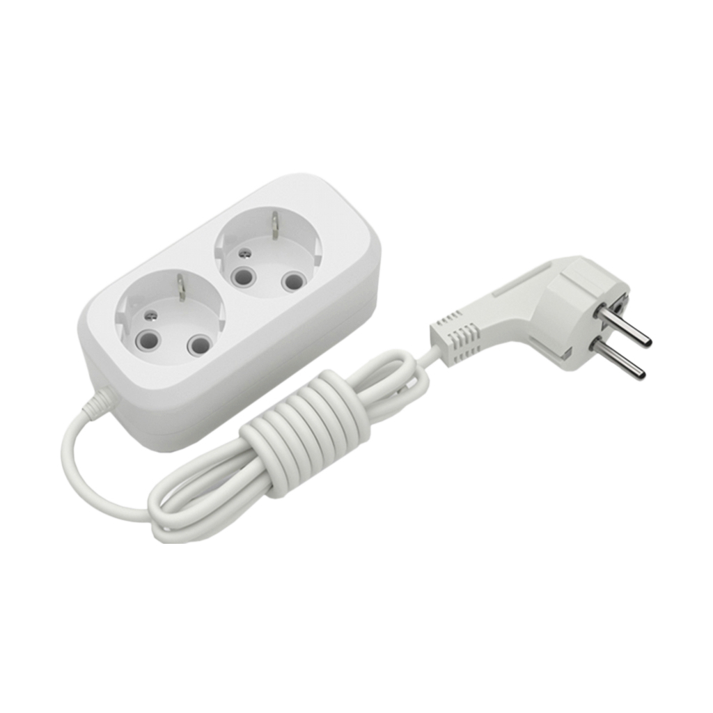 Мережевий подовжувач Electrum C-ES-1789 5.0m, 2 роз, white (C-ES-1789) - зображення 1