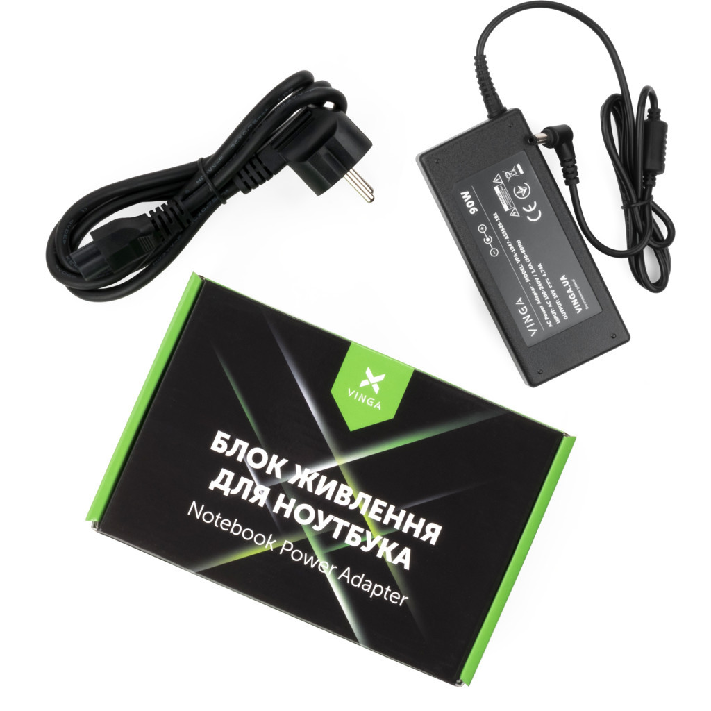 Блок живлення до ноутбуку Vinga ASUS 90W 19V 4.74A 5.5*2.5 (VPA-1947-AS5525-101) - зображення 1