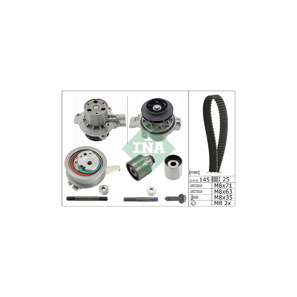 Комплект ременя ГРМ з помпой INA 530 0699 31 - зображення 1