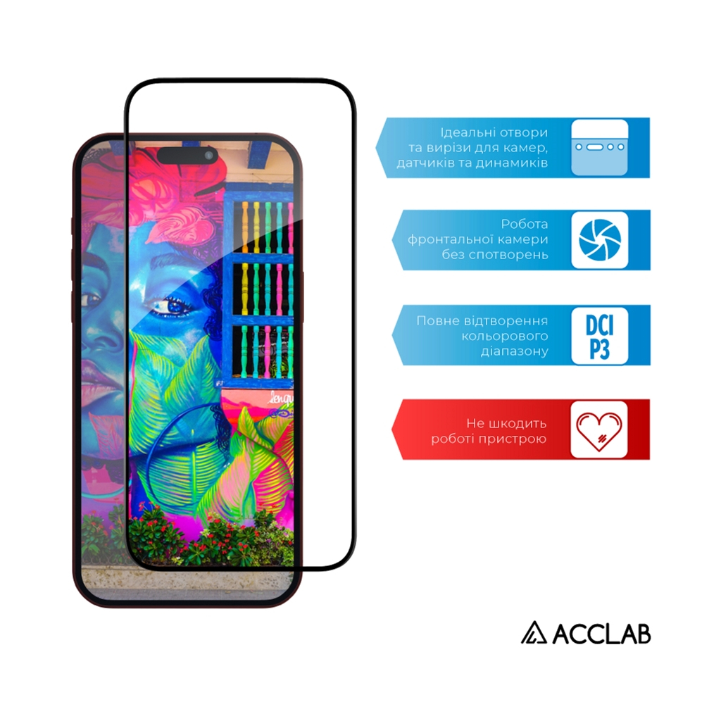 Скло захисне ACCLAB Full Glue Apple iPhone 15 Pro (1283126575389) - зображення 5