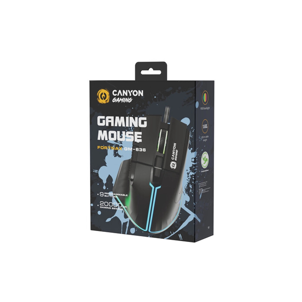 Мишка Canyon Fortnax GM-636 RGB USB Black (CND-SGM636B) - зображення 6