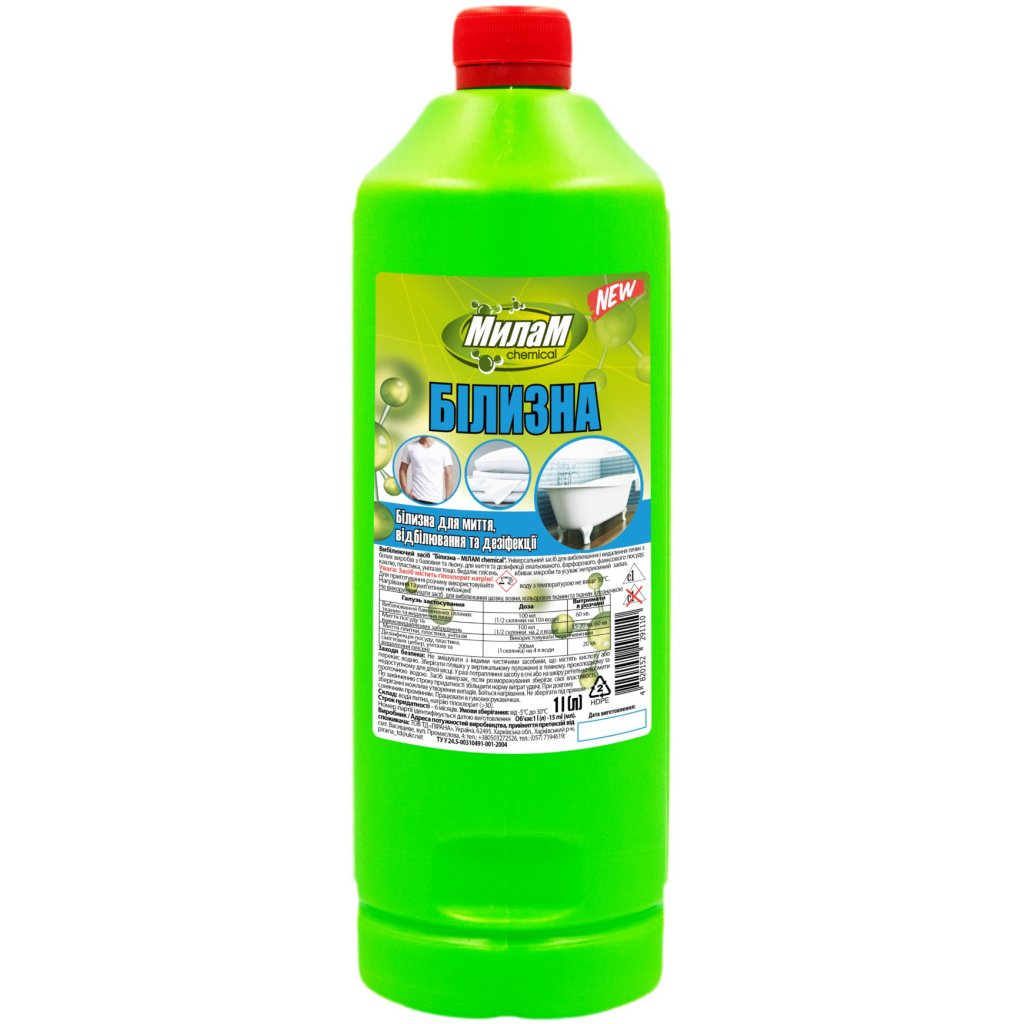 Відбілювач Милам Chemical Білизна 1 л (4820152291110) - зображення 1