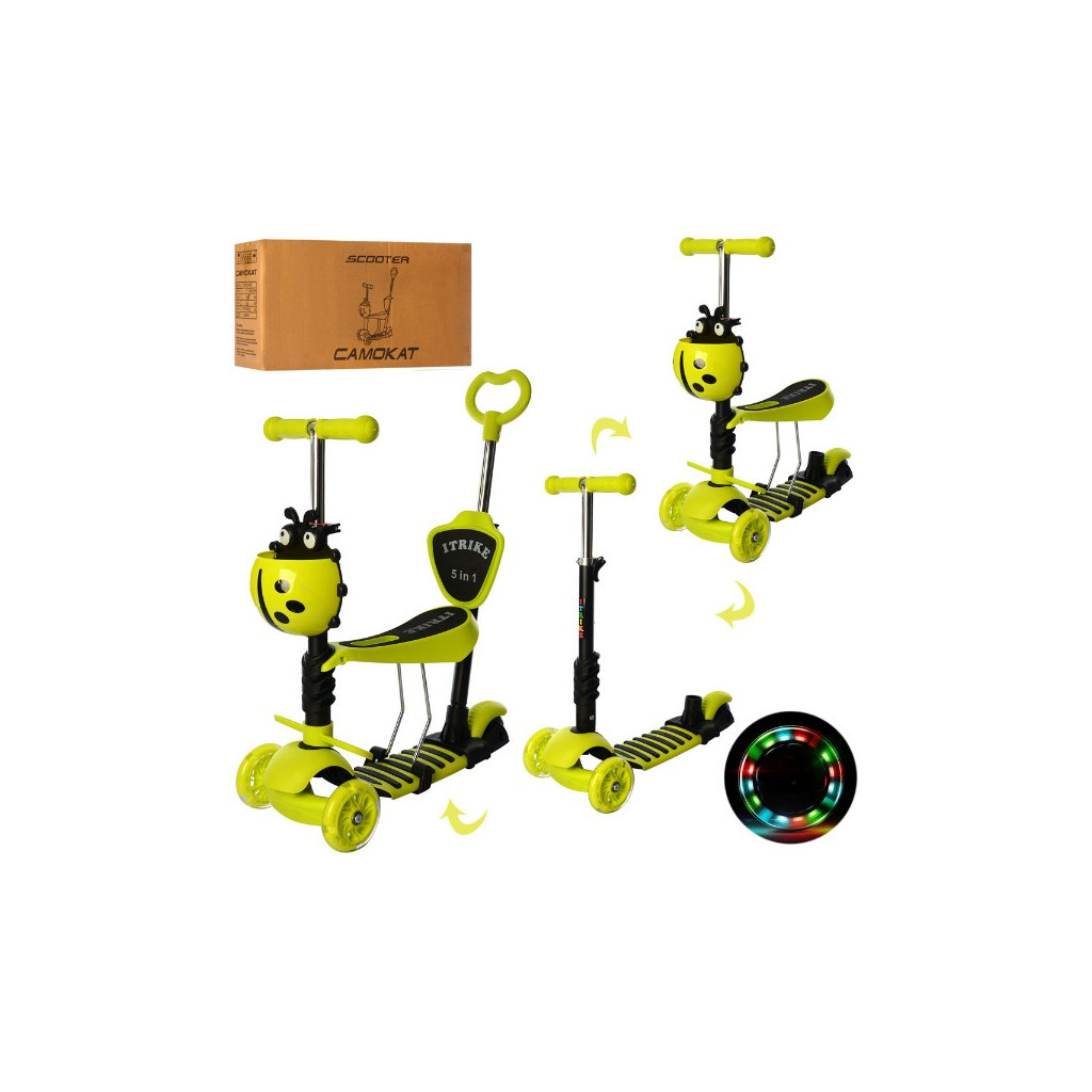 Самокат iTrike Maxi JR 5 в 1 green (JR 3-026-GR1 green) - зображення 4