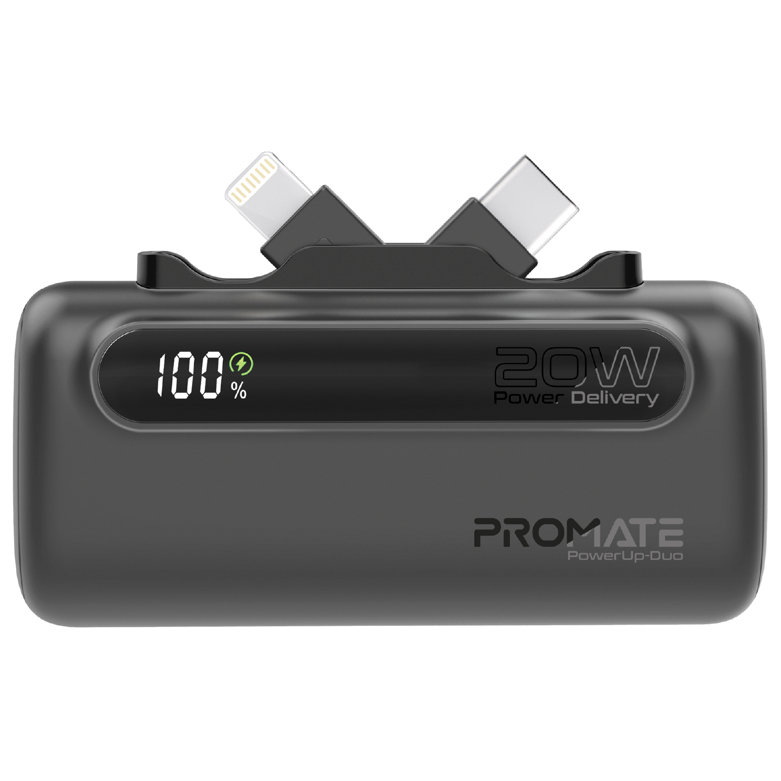 Універсальна мобільна батарея Promate PowerUp-Duo 5000mAh 20W Black - изображение 1