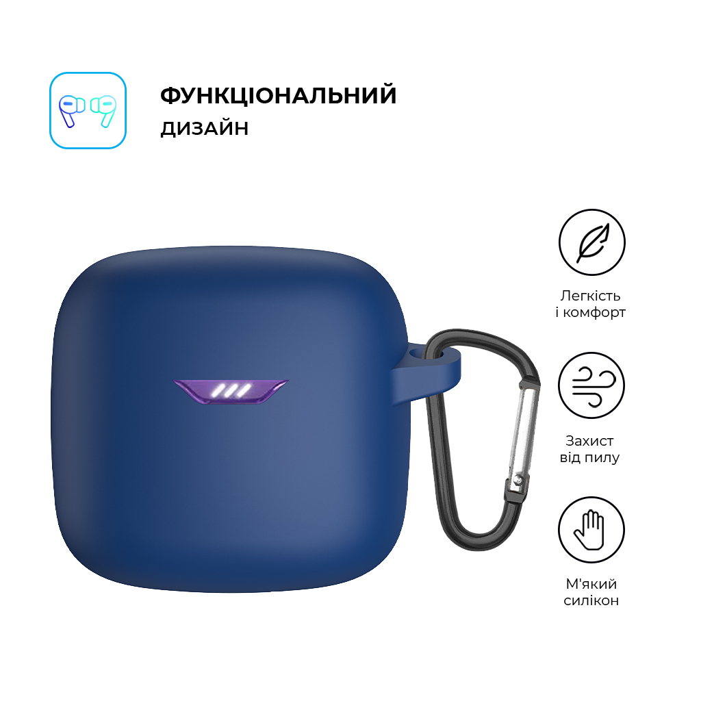 Чохол для навушників Armorstandart Hang Case для JBL Tune FleX Dark Blue (ARM79920) - зображення 2