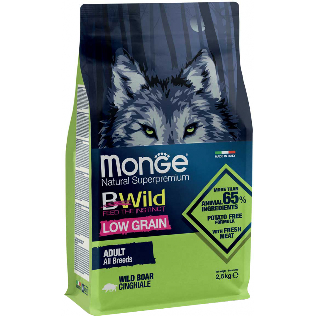 Сухий корм для собак Monge Dog Bwild Low Grain дикий кабан 2.5 кг (8009470011990) - зображення 1
