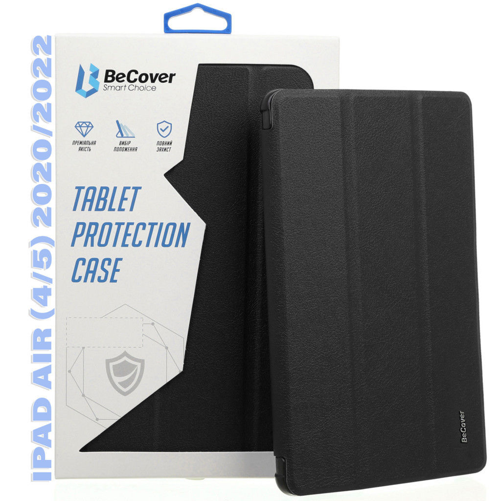 Чохол до планшета BeCover Tri Fold Hard TPU Apple iPad Air (4/5) 2020/2022 10.9" Black (711106) - зображення 1