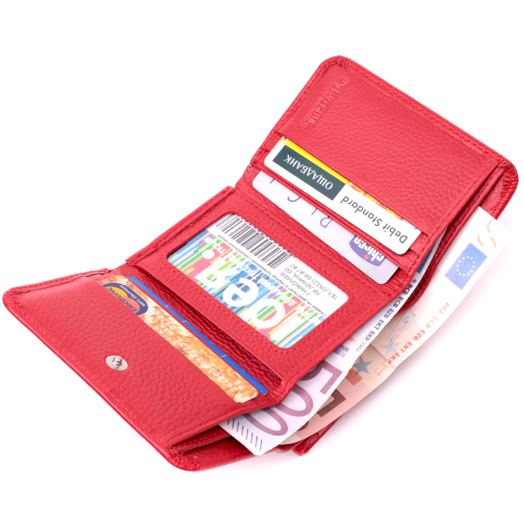 Гаманець ST Leather З натуральної шкіри Червоний (19478) - зображення 8