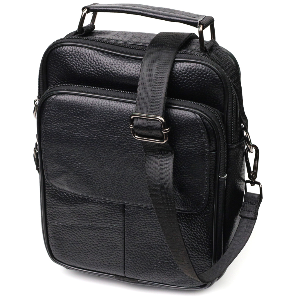 Сумка Vintage Месенджер з натуральної шкіри Чорна (21950) - зображення 1