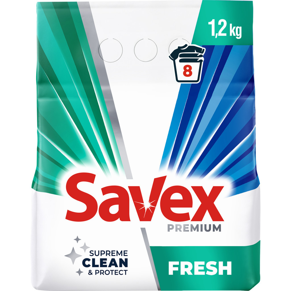 Пральний порошок Savex 2 in 1 Fresh 1.2 кг (3800024018299) - зображення 1