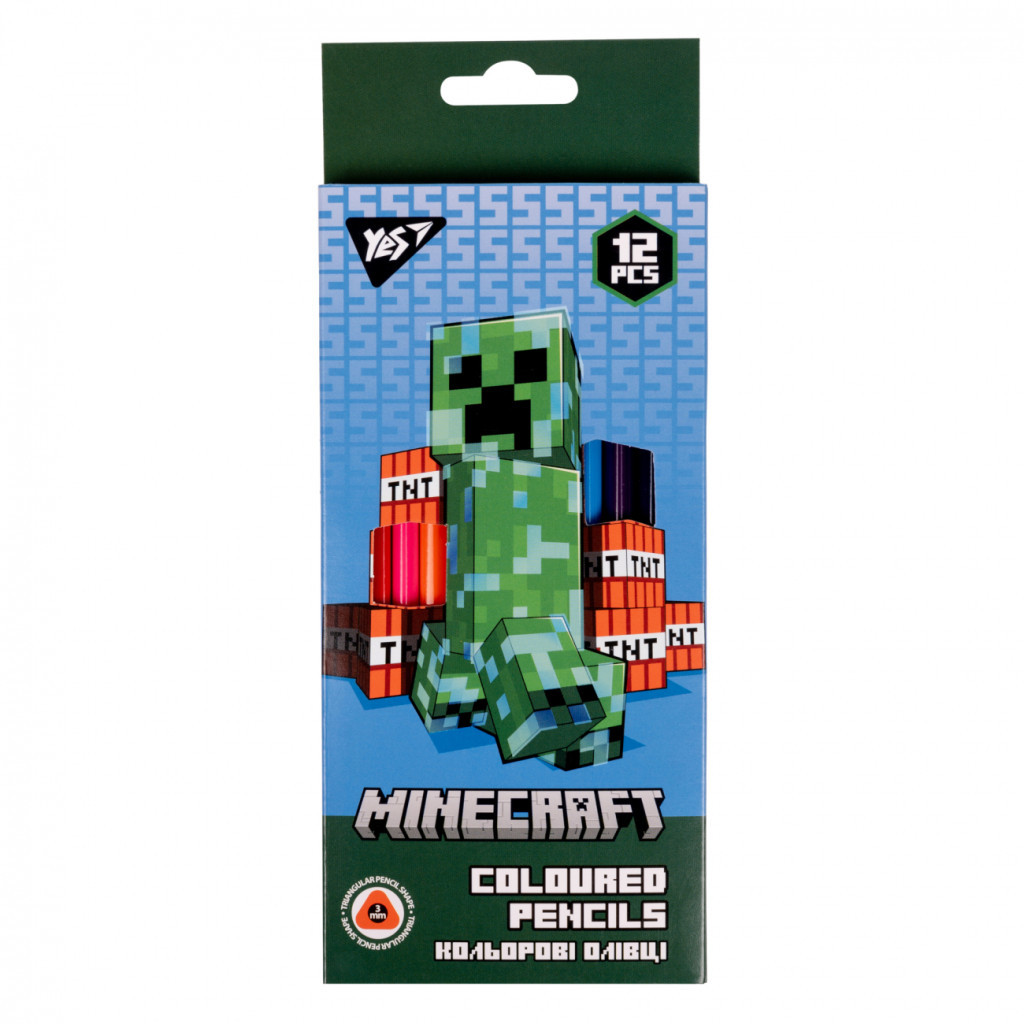 Олівці кольорові Yes 12 кол. Minecraft (290701) - зображення 1