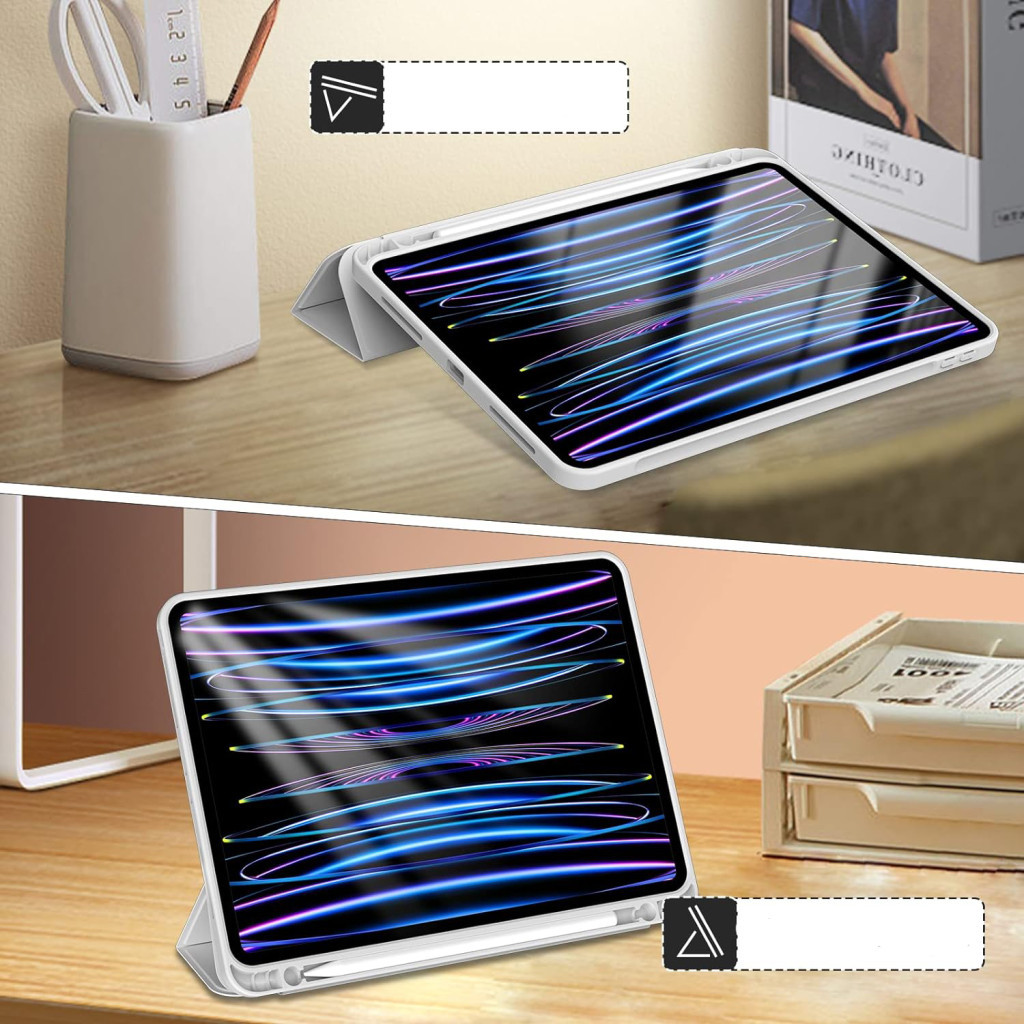 Чохол до планшета BeCover Tri Fold Hard TPU Apple iPad Pro 11 2020/2021/2022 Gray (711111) - зображення 4