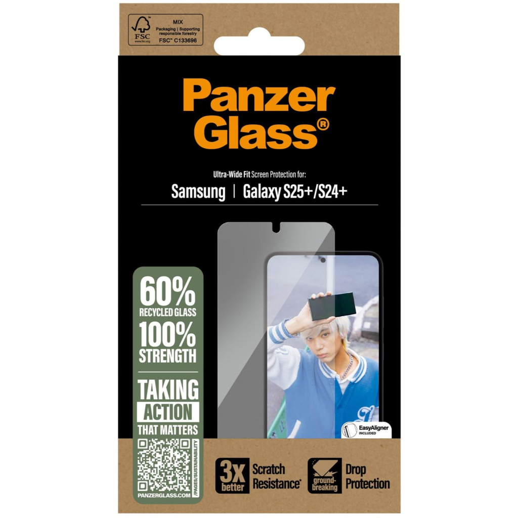 Скло захисне PANZERGLASS Samsung Galaxy S25 Plus Ultra-Wide Fit (PG_PGRNUWFG37942) - изображение 4
